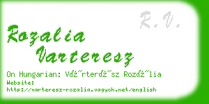 rozalia varteresz business card